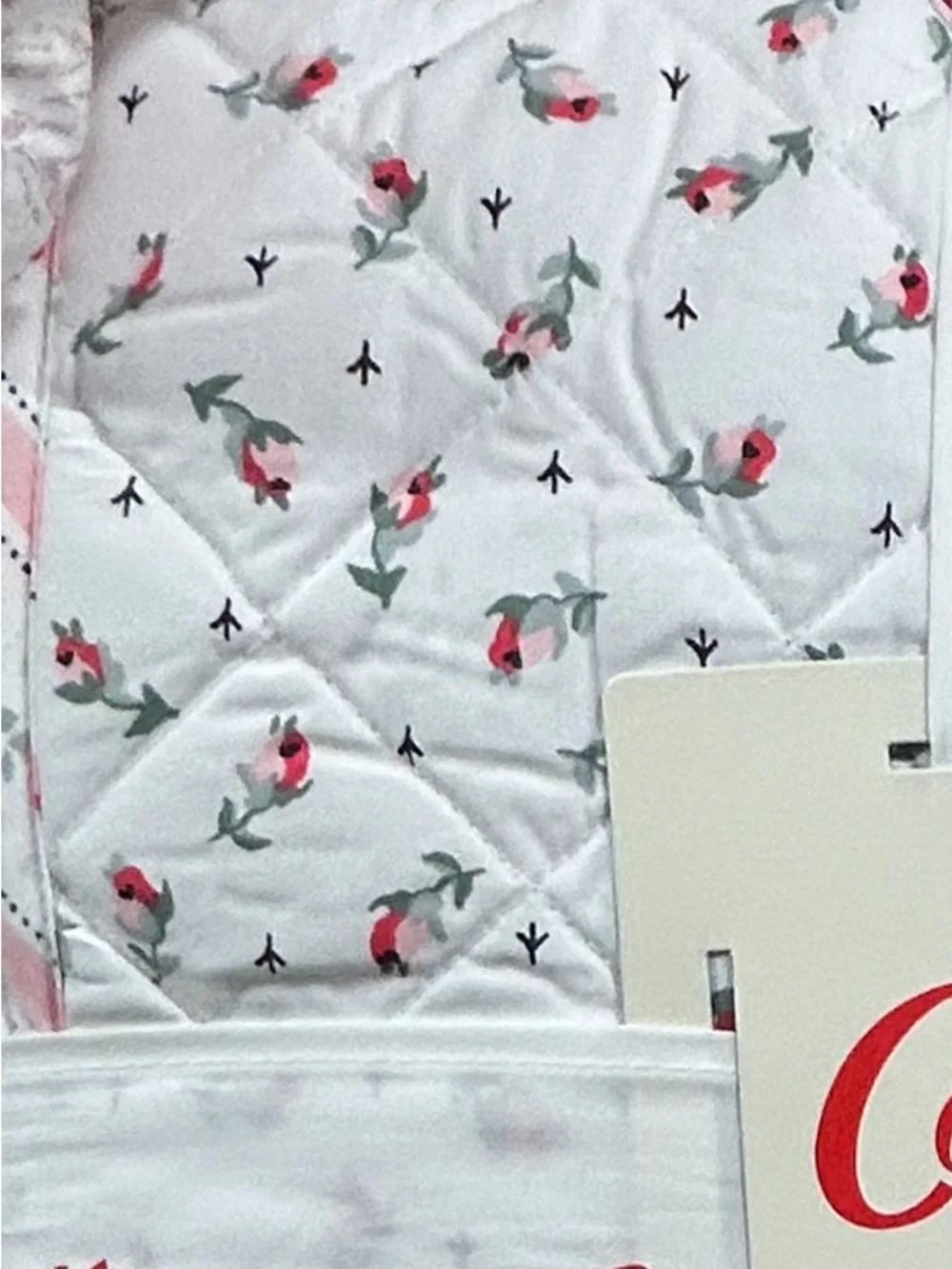 Cath Kidston Rosebud Stripe Pink Queen Cotton Quilt Set 90”x90”